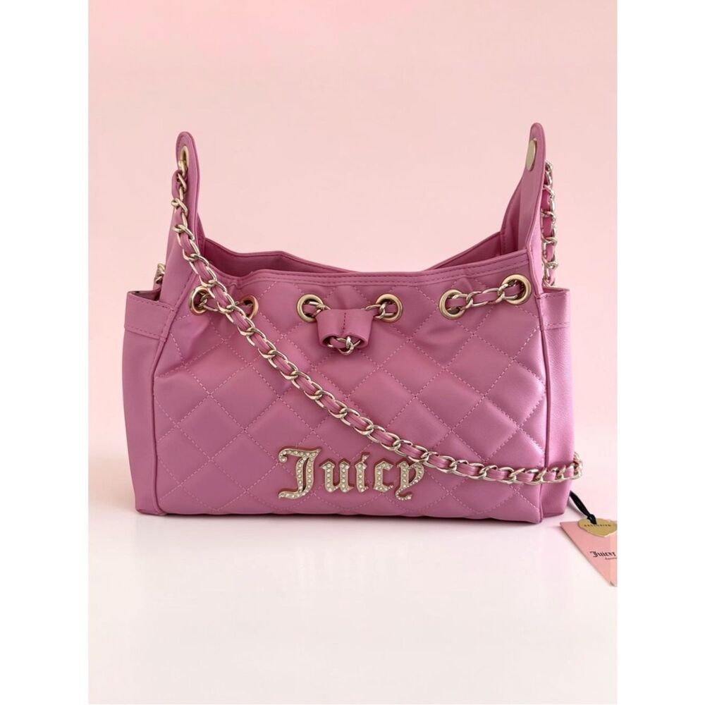 Juicy Couture Pink Fashion Icon Large Bucket Bag